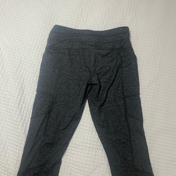 Athletic Leggings with pockets - Heather Dark Grey - Picture 2 of 5